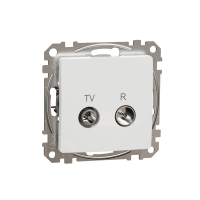 SCHNEIDER ELECTRIC - Sedna Design, Gniazdo R/TV przelotowe (7dB), białe - SDD111474R