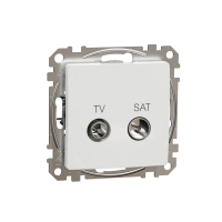 SCHNEIDER ELECTRIC - Sedna Design, Gniazdo  TV/SAT przelotowe (10dB), białe - SDD111478S