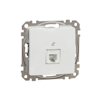 SCHNEIDER ELECTRIC - Sedna Design, Gniazdo telefoniczne RJ11, białe - SDD111491