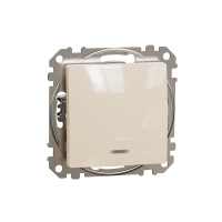 SCHNEIDER ELECTRIC - Sedna Design, Łącznik 1-biegunowy z sygnalizacją załączenia, beżowy - SDD112101N