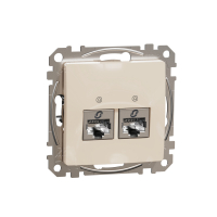 SCHNEIDER ELECTRIC - Sedna Design, Gniazdo komputerowe 2xRJ45 kat.5e STP, beżowy - SDD112452S