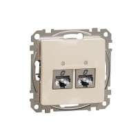 SCHNEIDER ELECTRIC - Sedna Design, Gniazdo komputerowe 2xRJ45 kat.6 STP, beżowy - SDD112462S