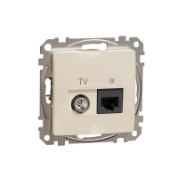 SCHNEIDER ELECTRIC - Sedna Design, Gniazdo komputerowe-TV (kat.6 UTP), beżowy - SDD112469T