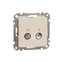 SCHNEIDER ELECTRIC - Sedna Design, Gniazdo  R/TV przelotowe (10dB), beżowy - SDD112478R