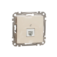 SCHNEIDER ELECTRIC - Sedna Design, Gniazdo telefoniczne RJ11, beżowy - SDD112491