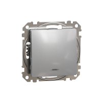 SCHNEIDER ELECTRIC - Sedna Design, Łącznik 1-biegunowy z sygnalizacją załączenia, srebrne aluminium - SDD113101N