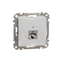 SCHNEIDER ELECTRIC - Sedna Design, Gniazdo komputerowe RJ45 kat.5e STP, srebrne aluminium - SDD113451S
