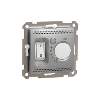 SCHNEIDER ELECTRIC - Sedna Design, Regulator temperatury do ogrzewania podłogowego, srebrne aluminium - SDD113507