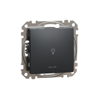 SCHNEIDER ELECTRIC - Sedna Design, Przycisk "światło" z podświetleniem, czarny antracyt - SDD114132L