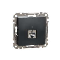 SCHNEIDER ELECTRIC - GNIAZDO KOMPUTEROWE POJEDYNCZE RJ45 KAT.5E STP CZARNY ANTRACYT SEDNA DESIGN - SDD114451S