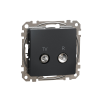 SCHNEIDER ELECTRIC - GNIAZDO ANTENOWE RTV KOŃCOWE 4DB CZARNY ANTRACYT SEDNA DESIGN - SDD114471R