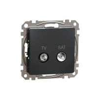 SCHNEIDER ELECTRIC - GNIAZDO ANTENOWE TV-SAT KOŃCOWE 4DB CZARNY ANTRACYT SEDNA DESIGN - SDD114471S
