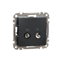 SCHNEIDER ELECTRIC - GNIAZDO ANTENOWE RTV PRZELOTOWE 7DB CZARNY ANTRACYT SEDNA DESIGN - SDD114474R