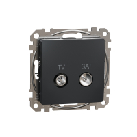 SCHNEIDER ELECTRIC - GNIAZDO ANTENOWE TV-SAT PRZELOTOWE 7DB CZARNY ANTRACYT SEDNA DESIGN - SDD114474S