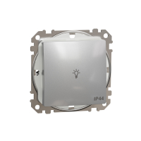 SCHNEIDER ELECTRIC - Sedna Design, Przycisk "światło" IP44, srebrne aluminium - SDD213132