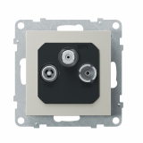 LEGRAND - GNIAZDO TV-R-SAT - KOŃCOWE - FM + DAB - 1.5 DB ALUMINIUM SUNO - 721367