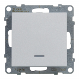 LEGRAND - ŁĄCZNIK SCHODOWY Z PODŚWIETLENIEM  - 10 AX - 250 V~ - ZACISKI AUTOMATYCZNE ALUMINIUM SUNO - 721316