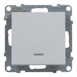 LEGRAND - ŁACZNIK JEDNOBIEGUNOWY PODŚWIETLANY - 10 AX - 250 V~ - ZACISKI AUTOMATYCZNE ALUMINIUM  SUNO - 721311