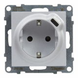 LEGRAND - GNIAZDO SCHUKO 2P+Z - 16 A - 250 V~ - + USB TYP C - 1,5 A - 5 V ALUMINIUM SUNO - 721329