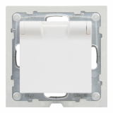 LEGRAND - GNIAZDO SCHUKO 2P+Z- 16 A - 250 V~ - Z PRZESŁONĄ IP44 - ZACISKI AUTOMATYCZNE  BIAŁY SUNO - 721123