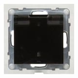 LEGRAND - GNIAZDO POJEDYNCZE SCHUKO 2P+Z 16 A 250V Z KLAPKĄ IP44 ZACISKI AUTOMATYCZNE CZARNY  SUNO - 721423