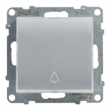 LEGRAND - PRZYCISK POJEDYNCZY Z PODŚWIETLENIEM - 6 A - 250 V~ - ZACISKI AUTOMATYCZNE ALUMINIUM SUNO - 721310