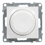 LEGRAND - ŚCIEMNIACZ OBROTOWY 240 V~ - 50 HZ - 5 - 75 W ( 10 LAMP MAKS.) DLA LAMP LED Z OPCJĄ ŚCIEMNIANIA - BEZ ZACISKU NEUTRALNEGO BIAŁY SUNO - 721179