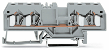 WAGO - ZŁĄCZKA 4-PRZEWODOWA 4 MM2 SZARA. - 281-652