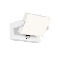 V-TAC - 17W Lampa ścienna LED z czujnikiem ruchu / Barwa:4000K / Obudowa: Biała / Kwadratowa - 2939