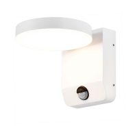 V-TAC - 17W Lampa ścienna LED z czujnikiem ruchu / Barwa:3000K / Obudowa: Biała / Okrągła - 2954