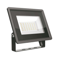 V-TAC - 30W Naświetlacz LED / Seria: F-Class / Barwa:3000K / Obudowa: Czarna - 6743