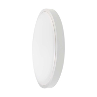 V-TAC - 18W Plafon LED / Średnica: 225mm / Barwa:3000K / Klosz: Okrągły mleczny biała ramka / IP44 - 7615