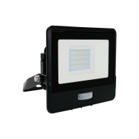 V-TAC - 20W Naświetlacz LED SMD z czujnikiem ruchu i mufą kablową / Chip SAMSUNG / Barwa:4000K / Obudowa: Czarna - 20260