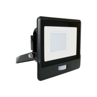 V-TAC - 30W Naświetlacz LED SMD z czujnikiem ruchu i mufą kablową / Chip SAMSUNG / Barwa:6500K / Obudowa: Czarna  - 20264