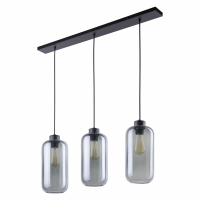 TK-LIGHTING SP. Z O.O. - MARCO GRAPHITE LAMPA WISZĄCA 3 PŁ LISTWA CZARNY - 2078