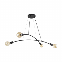 TK-LIGHTING SP. Z O.O. - HELIX BLACK LAMPA WISZĄCA 4 PŁ - 2724