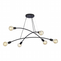 TK-LIGHTING SP. Z O.O. - HELIX BLACK LAMPA WISZĄCA 6 PŁ - 2726