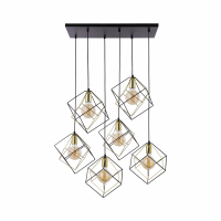 TK-LIGHTING SP. Z O.O. - ALAMBRE LAMPA WISZĄCA  6 PŁ CZ/ZŁ - 2779