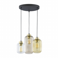 TK-LIGHTING SP. Z O.O. - MARCO BROWN LAMPA WISZĄCA 3 PŁ KOŁO - 3175