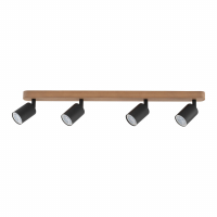 TK-LIGHTING SP. Z O.O. - TOP WOOD LAMPA SUFITOWA 4 PŁ CZARNY/DĄB - 3293