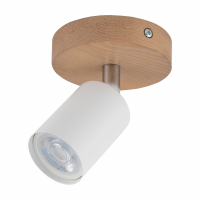 TK-LIGHTING SP. Z O.O. - TOP WOOD LAMPA SUFITOWA 1 PŁ BIAŁA/SOSNA - 3294