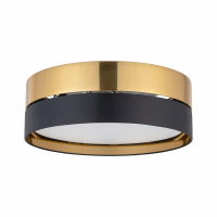TK-LIGHTING SP. Z O.O. - HILTON BLACK/GOLD LAMPA SUFITOWA 3 PŁ 450 - 4180