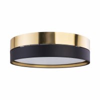 TK-LIGHTING SP. Z O.O. - HILTON BLACK/GOLD LAMPA SUFITOWA 4 PL CZ/ZŁ - 4345