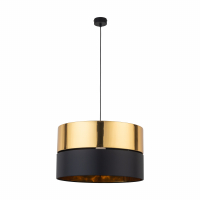 TK-LIGHTING SP. Z O.O. - HILTON BLACK/GOLD LAMPA WISZĄCA 1 PŁ - 4346