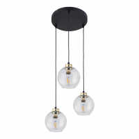 TK-LIGHTING SP. Z O.O. - DEVI TRANSPARENT LAMPA WISZĄCA 3 PŁ KOŁO - 4579