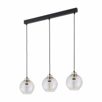 TK-LIGHTING SP. Z O.O. - DEVI TRANSPARENT LAMPA WISZĄCA 3 PŁ LISTWA - 4580