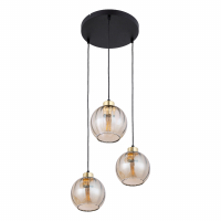 TK-LIGHTING SP. Z O.O. - DEVI AMBER LAMPA WISZĄCA 3 PŁ KOŁO - 4637