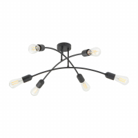 TK-LIGHTING SP. Z O.O. - HELIX BLACK LAMPA SUFITOWA 6 PŁ - 4679