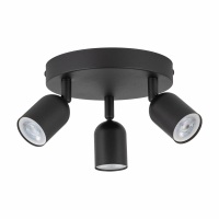 TK-LIGHTING SP. Z O.O. - TOP BLACK LAMPA SUFITOWA 3 PŁ KOŁO - 4760