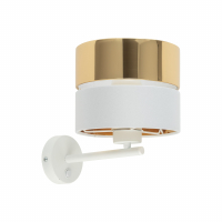 TK-LIGHTING SP. Z O.O. - HILTON WHITE/GOLD KINKIET 1 PŁ - 4770